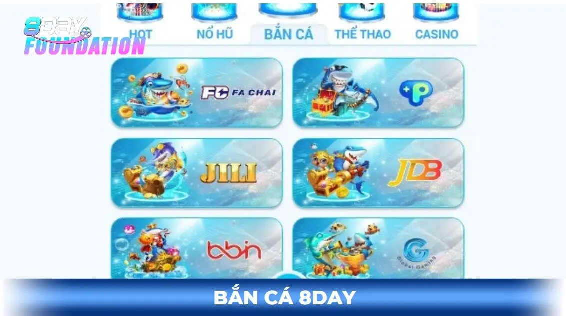 Bắn cá 8day hình ảnh và âm thanh sống động