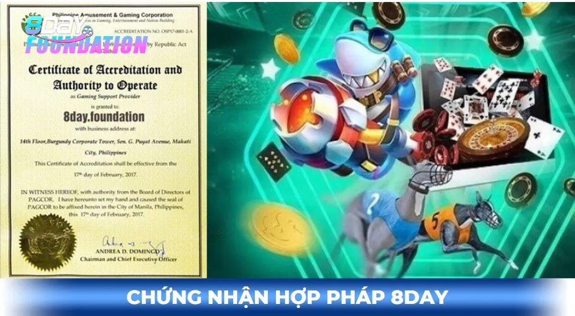 8day là nhà cái uy tín hợp pháp được nhiều tổ chức chứng nhận