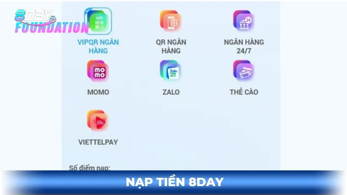 Nạp tiền 8day nhanh gọn